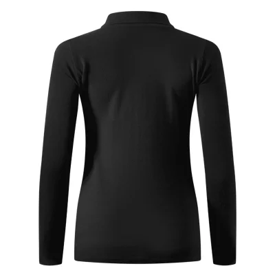 SUNNY LSL, ženska pamučna polo majica dugih rukava, 180 g/m2, crna