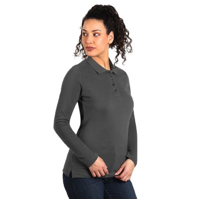 SUNNY LSL, ženska pamučna polo majica dugih rukava, 180 g/m2, tamno siva