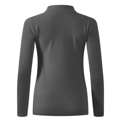 SUNNY LSL, ženska pamučna polo majica dugih rukava, 180 g/m2, tamno siva