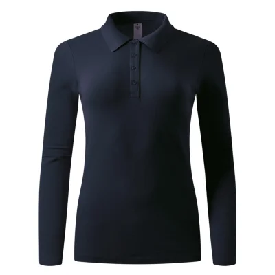 SUNNY LSL, ženska pamučna polo majica dugih rukava, 180 g/m2, plava
