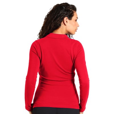SUNNY LSL, ženska pamučna polo majica dugih rukava, 180 g/m2, crvena