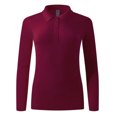 SUNNY LSL, ženska pamučna polo majica dugih rukava, 180 g/m2, bordo
