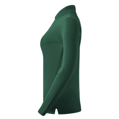 SUNNY LSL, ženska pamučna polo majica dugih rukava, 180 g/m2, tamno zelena