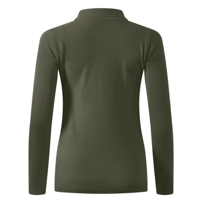 SUNNY LSL, ženska pamučna polo majica dugih rukava, 180 g/m2, maslinasta
