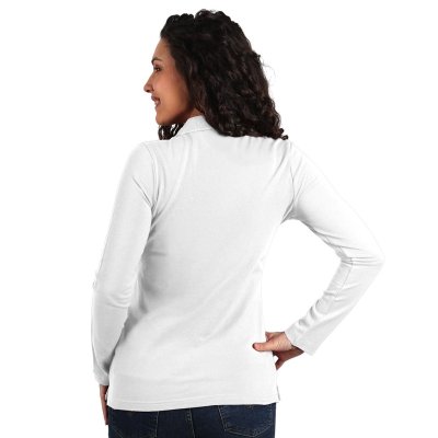 SUNNY LSL, ženska pamučna polo majica dugih rukava, 180 g/m2, bela
