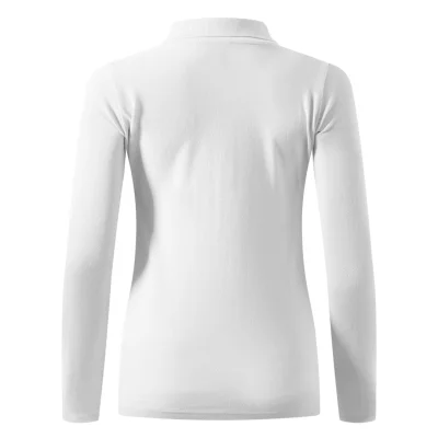 SUNNY LSL, ženska pamučna polo majica dugih rukava, 180 g/m2, bela