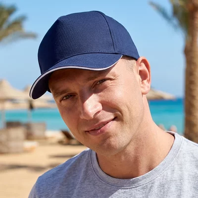 BASEBALL, kačket, 5 panela, crni