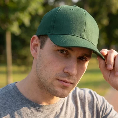 SCOUT, kačket, 6 panela, crni