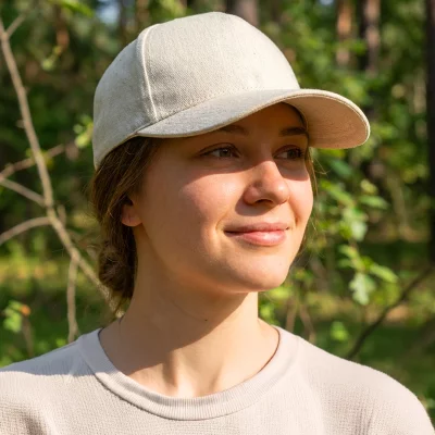 DEBBI ORGANIC, kačket od organskog pamuka, 5 panela, 180 g/m2, čičak kopča, crni