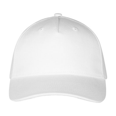 FORZA, kačket sa 5 panela, metalna kopča, beli