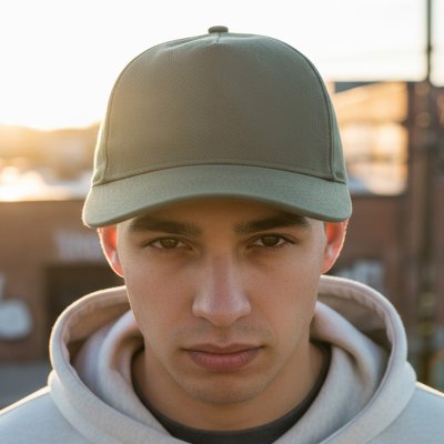 DANTE, kačket sa 5 panela, čičak kopča, beli