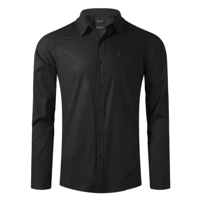 COMFORT LSL MEN, muška košulja dugih rukava, crna
