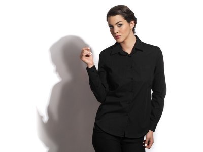 COMFORT LSL WOMEN, ženska košulja dugih rukava, crna