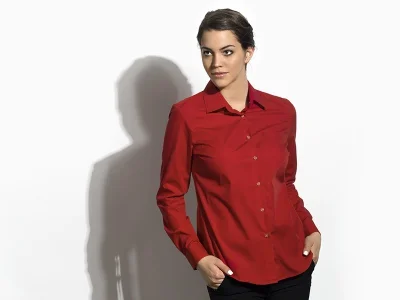 COMFORT LSL WOMEN, ženska košulja dugih rukava, crvena