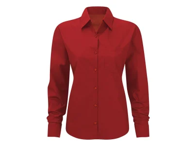 COMFORT LSL WOMEN, ženska košulja dugih rukava, crvena