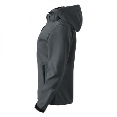 PROTECT MEN, softshell jakna sa skidajućom kapuljačom, tamno siva