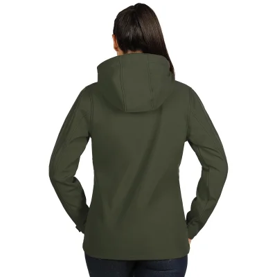 PROTECT WOMEN, ženska softshell jakna sa skidajućom kapuljačom, maslinasta