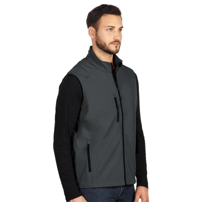 SKIPPER VEST, softšel prsluk, tamno sivi