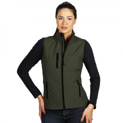 SKIPPER VEST WOMEN, ženski softshell prsluk, maslinasti