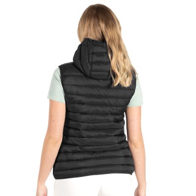LIBERTY HOOD VEST WOMEN, ženski prsluk sa kapuljačom, crni