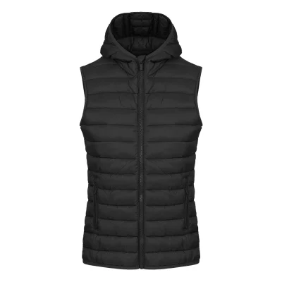 LIBERTY HOOD VEST WOMEN, ženski prsluk sa kapuljačom, crni