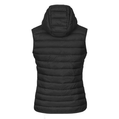 LIBERTY HOOD VEST WOMEN, ženski prsluk sa kapuljačom, crni