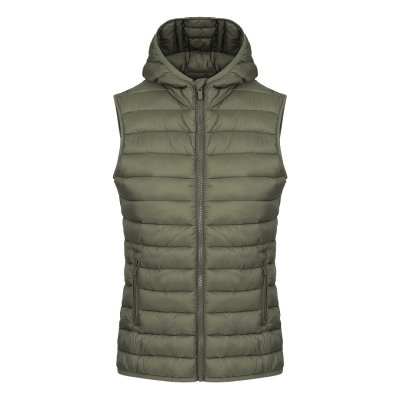 LIBERTY HOOD VEST WOMEN, ženski prsluk sa kapuljačom, maslinasti