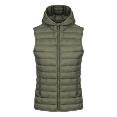 LIBERTY HOOD VEST WOMEN, ženski prsluk sa kapuljačom, maslinasti
