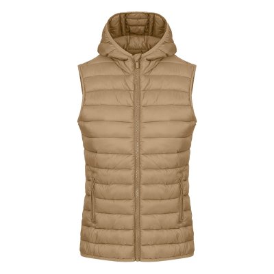 LIBERTY HOOD VEST WOMEN, ženski prsluk sa kapuljačom, svetlo braon