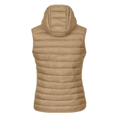 LIBERTY HOOD VEST WOMEN, ženski prsluk sa kapuljačom, svetlo braon