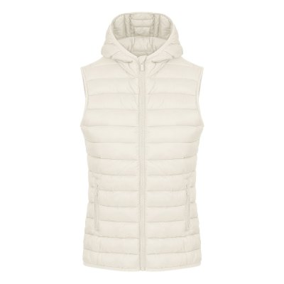 LIBERTY HOOD VEST WOMEN, ženski prsluk sa kapuljačom, krem-beli