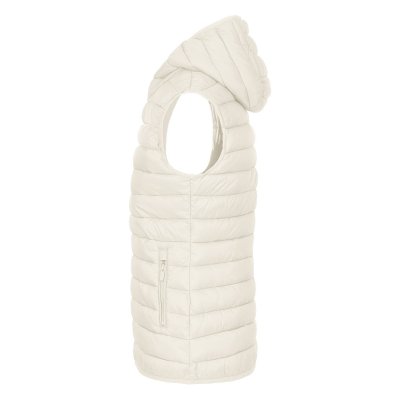LIBERTY HOOD VEST WOMEN, ženski prsluk sa kapuljačom, krem-beli