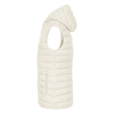LIBERTY HOOD VEST WOMEN, ženski prsluk sa kapuljačom, krem-beli