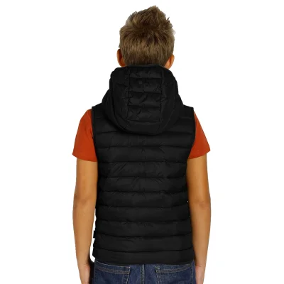 LIBERTY HOOD VEST KID, dečji prsluk sa kapuljačom, crni