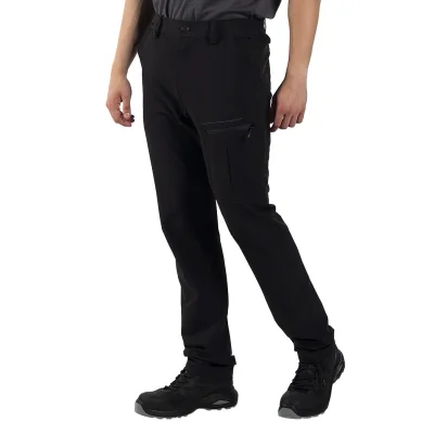 PANTHER TRACK PANTS, funkcionalne pantalone sa elastinom, crna