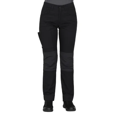 ROVER WOMEN S, ženske servisne radne pantalone sa elastinom, crni