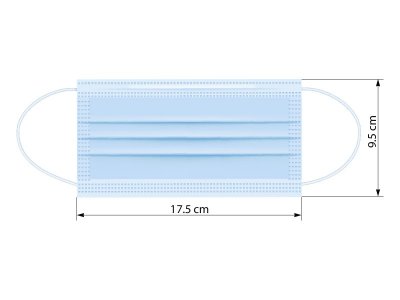 DFM 50, maska za jednokratnu upotrebu, svetlo plava