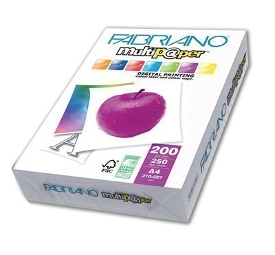 Carta Fotografica Fabriano Multipaper A4 | 140 G/m&sup2;, Lucida | Per Stampanti A Getto D'Inchiostro