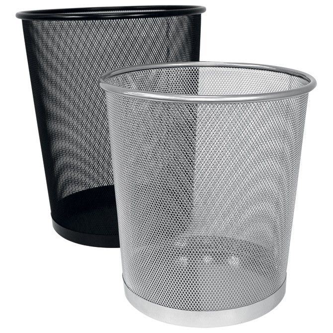 Korpa za papir 18L metalna žica fi-23;29,5x34cm Fornax 502 crna