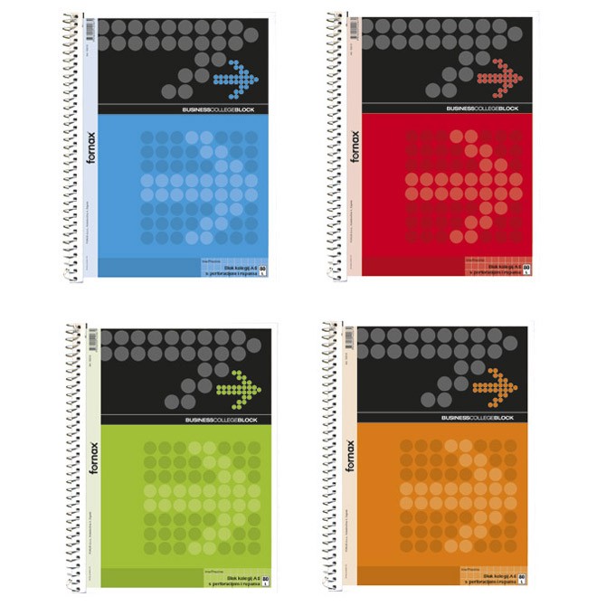 Blok kolegij A5 linije 70L perforacija+2rupe Fornax 1906 4boje