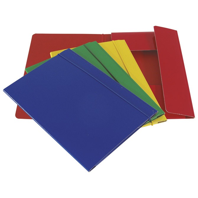 Fascikla klapna s gumicom karton plastificirana A5 Fornax 10435 sortirano