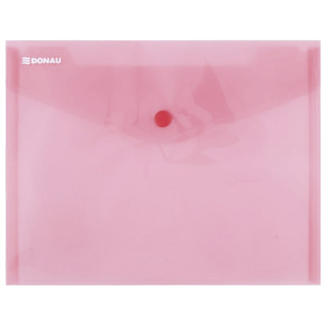 Fascikla koverta s dugmetom C5 pp Donau 8547001PL-04 providno crvena