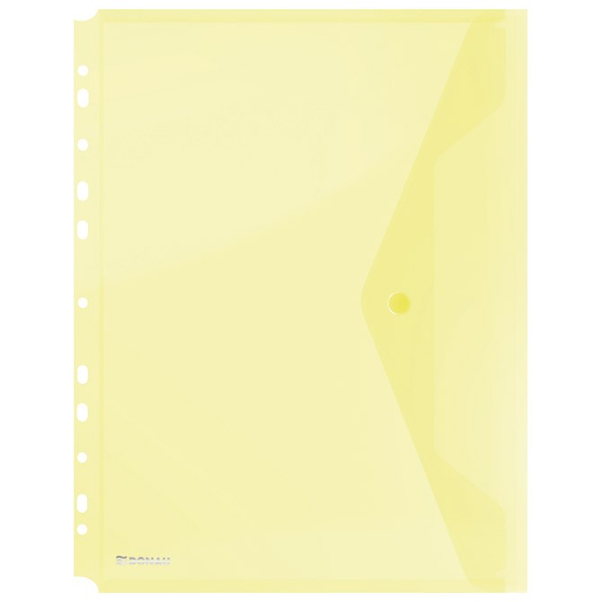 Fascikla koverta s dugmetom A4 pp uložna Donau 8540001PL-11 providno žuta