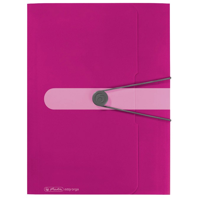 Fascikla klapna s gumicom pp A4 Herlitz 11216538 roze