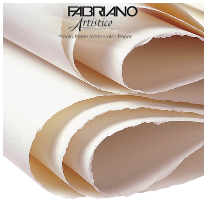 Papir Watercolour Artistico ExtraWh 56x76cm 300g (hot pressed/grana satinata) Fabriano 19210079