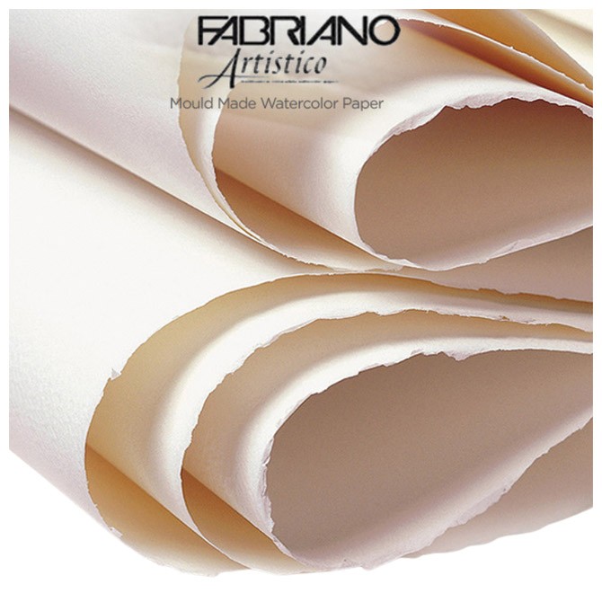 Papir Watercolour Artistico ExtraWh 56x76cm 640g (hot pressed/grana satinata) Fabriano 19210090