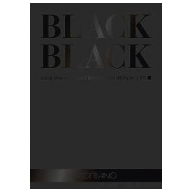 Blok Black Black 21x29,7cm 20L 300g (smooth surface/liscio) Fabriano 19100390