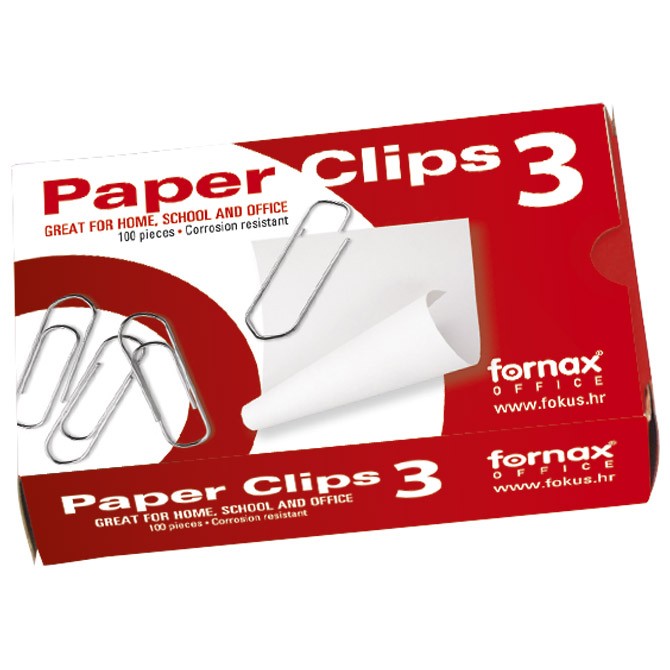 Spajalice br.3 pk100 Fornax 24777 nikl