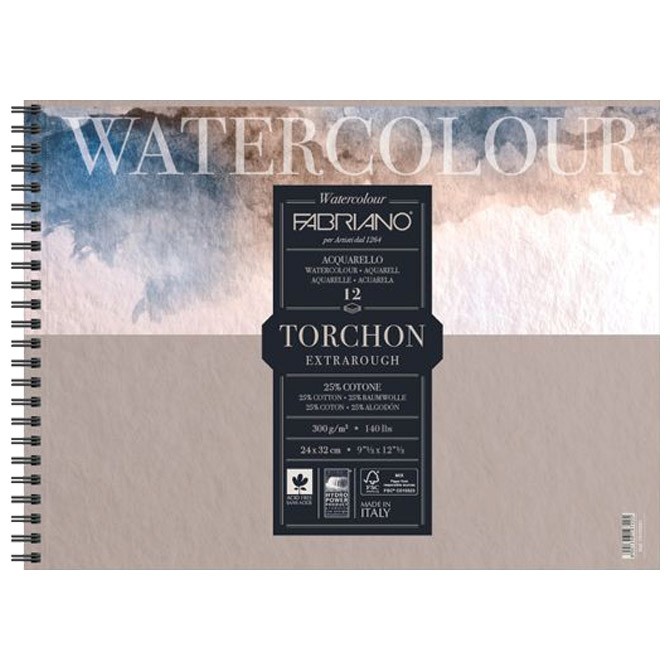 Blok Watercolour Studio Torchon spirala 24x32cm 12L 300g Fabriano 19100281