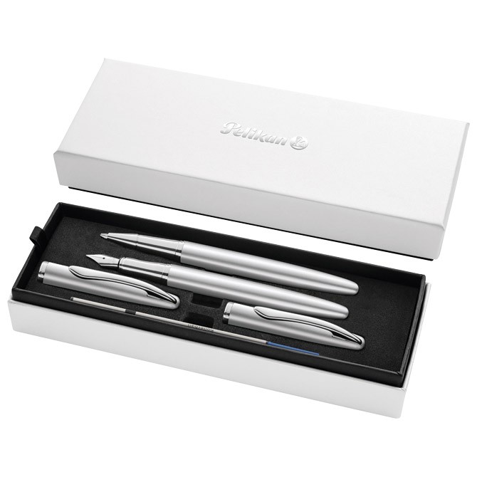 Set nalivpero+roler Jazz Noble Elegance+poklon kutija G25 Pelikan 826938 srebrni